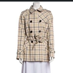 Coach 1941 Plaid Print Trench Coat size XS new without tag